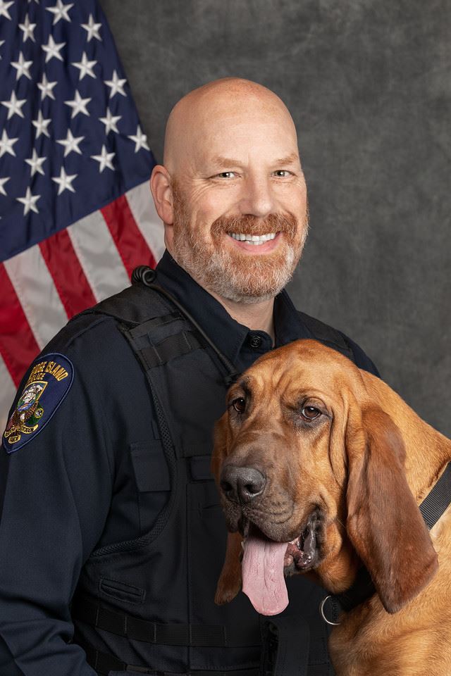 Police Officer Kurt Enget and K-9 Whitney
